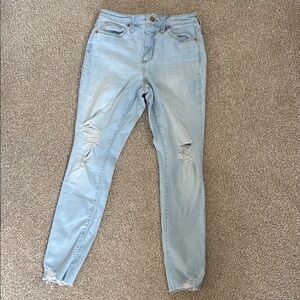 Light Blue Distressed Women's Jeans